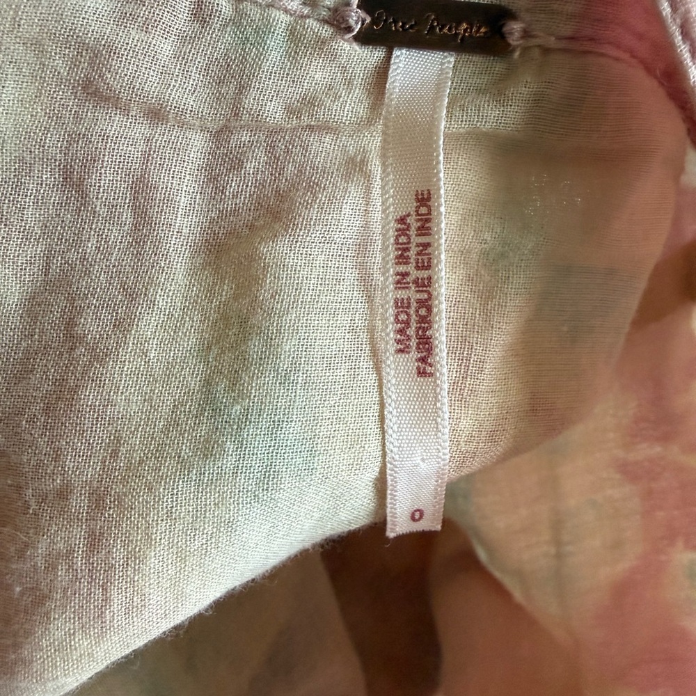 Free People: Pink Floral Mixed-Print Midi Skirt - Size S - Picture 5 of 6